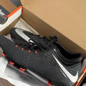 Nike Hypervenom Black and White Cleats